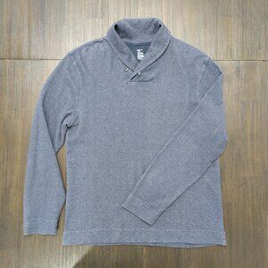 Gap | Men's XL Blue/Grey Shawl Collar Pullover Sweater | 100% Cotton